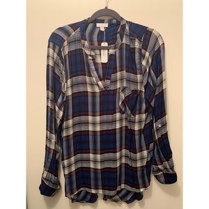 Charming Charlie Plaid Blouse